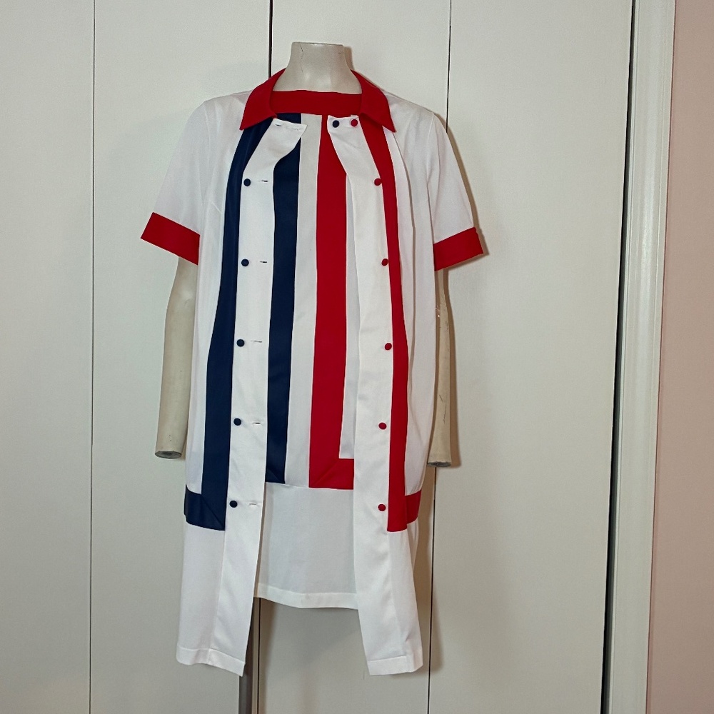 1960 Vassarette Nautical Red/White/Blue Nylon Lingerie Set SIZE SMALL/Med